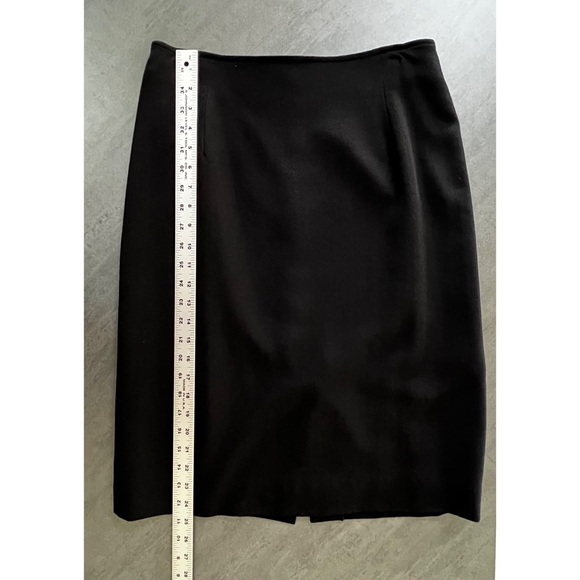Oscar By Oscar De La Renta 100% Wool Black Skirt Suit Jacket Sz 10 - Skirt Sz 12 - Picture 16 of 16